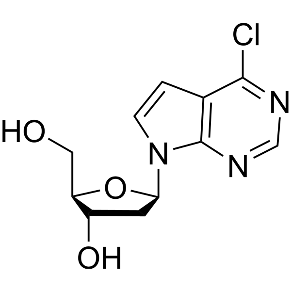 4-Chloro-7-(2-deoxy-β-D-erythro-pentofuranosyl)-7H-pyrrolo[2,3-d]pyrimidine Chemical Structure