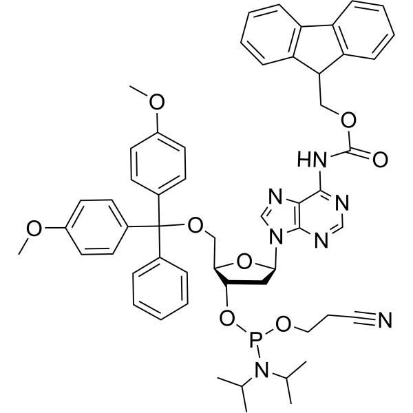 2'-Deoxy-5'-O-DMT-N6-Fmoc-adenosine 3'CE-phosphoramidite Chemical Structure