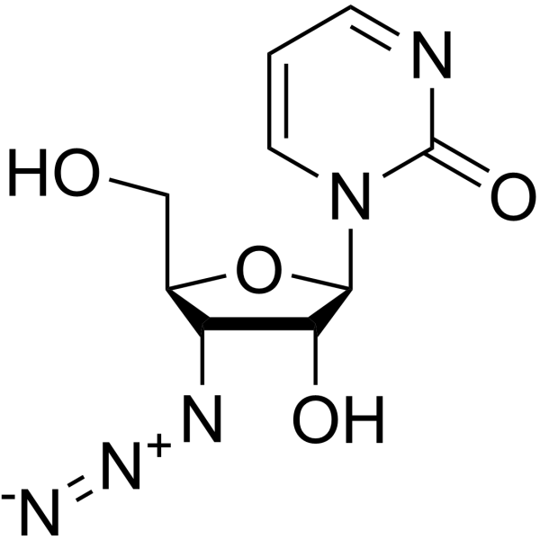 3’-Azido-3’-deoxy-4-deoxyuridine Chemical Structure