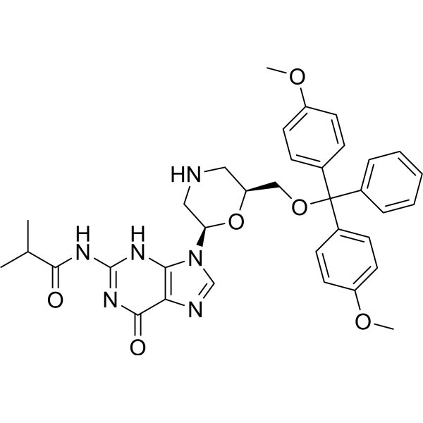 N2-iso-Butyroyl-7'-O-DMT-morpholinoguanine Chemical Structure