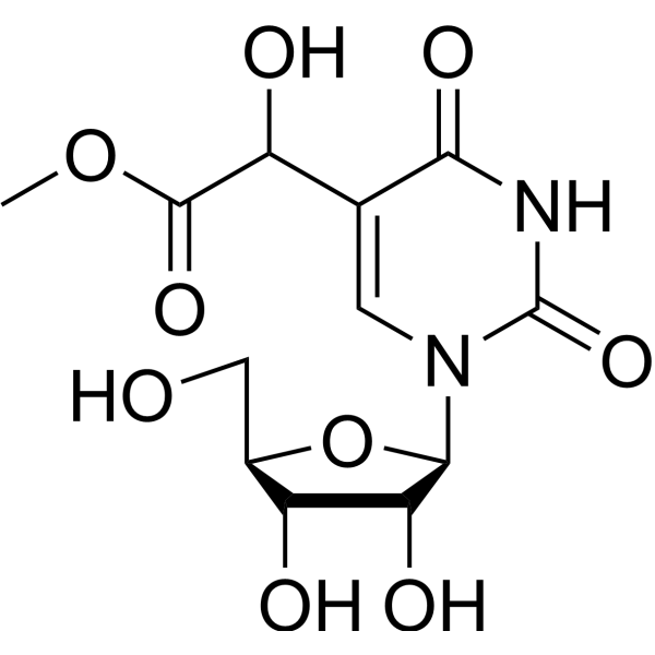 Methyl <em>1</em>,2,3,4-tetrahydro-α-hydroxy-2,4-dioxo-<em>1</em>-β-D-ribofuranosyl-5-pyrimidineacetate