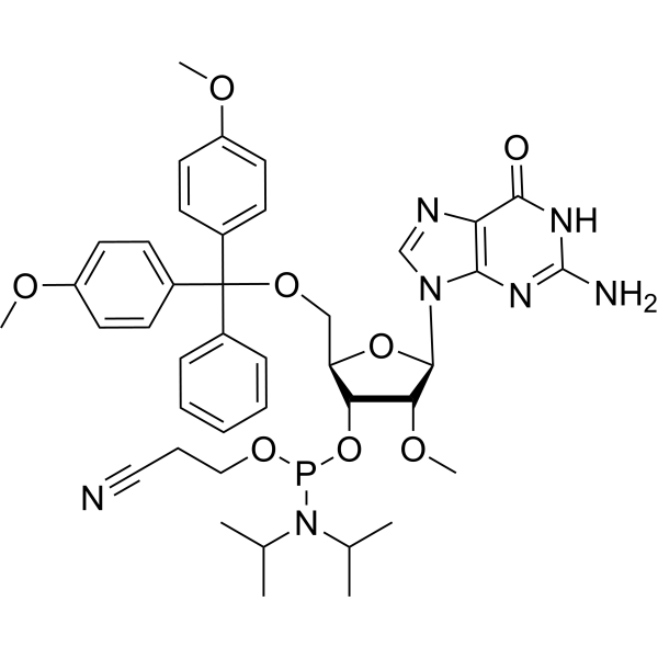 DMT-2'-O-Methylguanosine phosphoramidite Chemical Structure