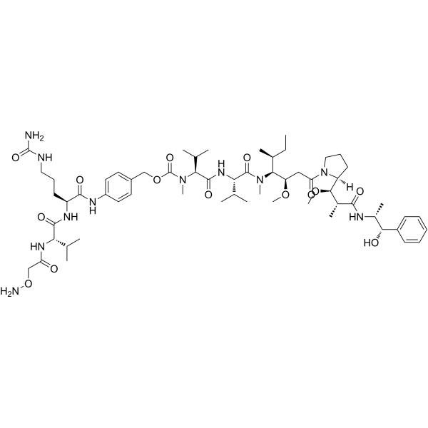 (Aminooxy)acetamide-Val-Cit-PAB-MMAE Chemical Structure