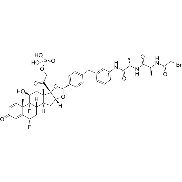 Glucocorticoid receptor agonist-1 phosphate Ala-Ala-Br Chemical Structure
