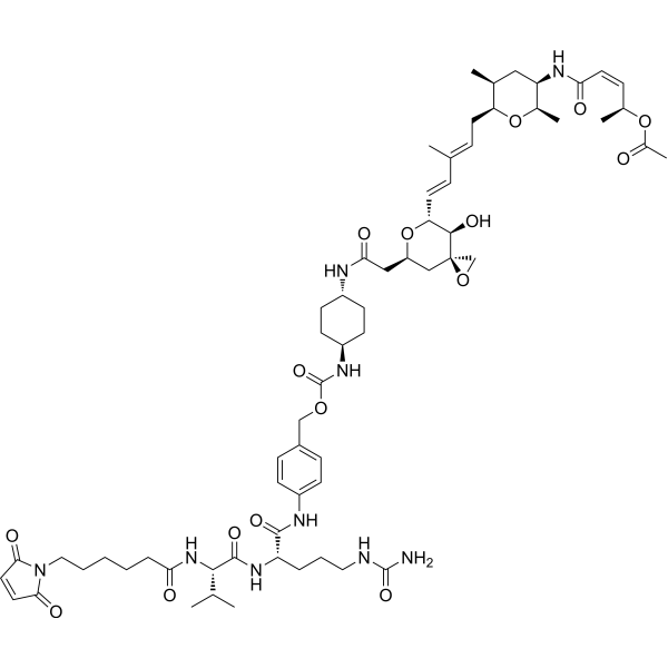 MC-VC-PAB-Cyclohexanediamine-Thailanstatin A Chemical Structure