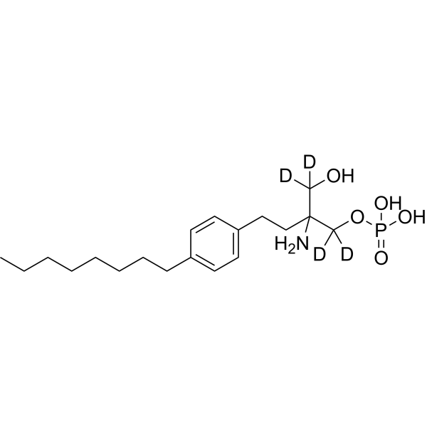 Fingolimod phosphate-d<sub>4</sub> Chemical Structure