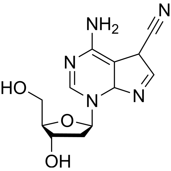 4-Amino-5-cyano-<em>1</em>-(2-deoxy-<em>β</em>-D-ribofuranosyl)-7H-pyrrolo[2,3-d]pyrimidine