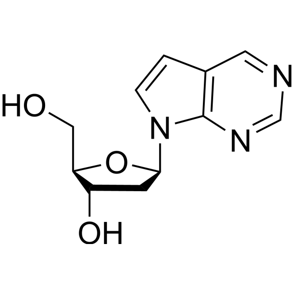 7-(2-Deoxy-β-D-erythro-pentofuranosyl)-7H-pyrrolo[2,3-d]pyrimidine Chemical Structure