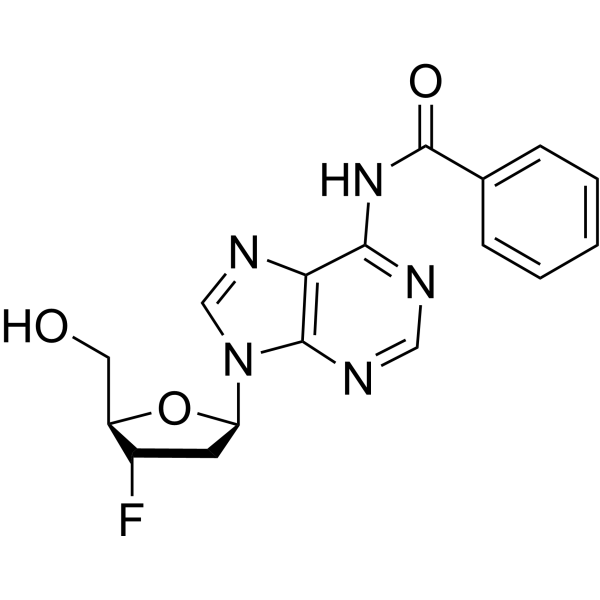 N6-Benzoyl-3'-fluoro-2',3'-dideoxyadenosine Chemical Structure