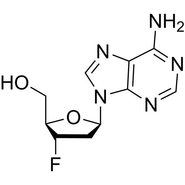 2′,3′-Dideoxy-3′-fluoroadenosine Chemical Structure