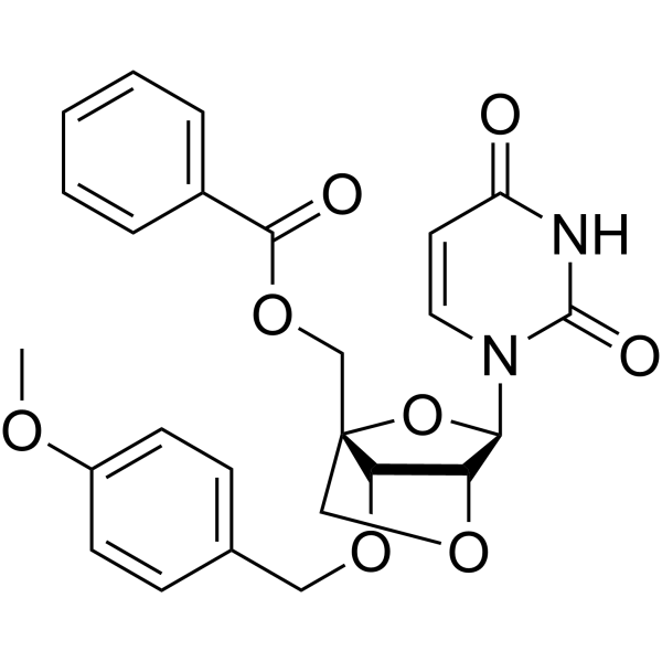 5’-O-Benzoyl-3’-O-(4-methoxybenzyl)-2’-O,4’-C-methyleneuridine Chemical Structure