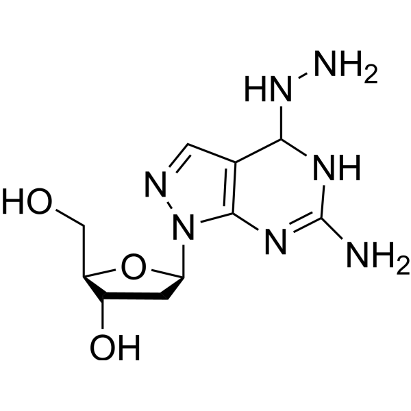 <em>6</em>-Amino-4-hydrozino-<em>1</em>-(2-deoxy-β-D-ribofuranosyl)-<em>1</em>H-pyrazolo[3,4-d]pyrimidine