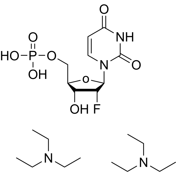 2’-Deoxy-2’-fluorouridine 5’-monophosphate triethyl ammonium Chemical Structure