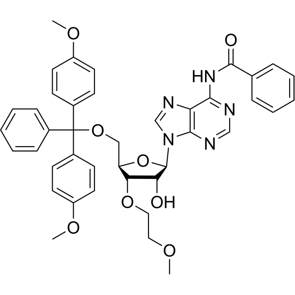 N6-Benzoyl-5'-O-(4,4'-dimethoxytrityl)-3'-O-(2-methoxyethyl)adenosine Chemical Structure