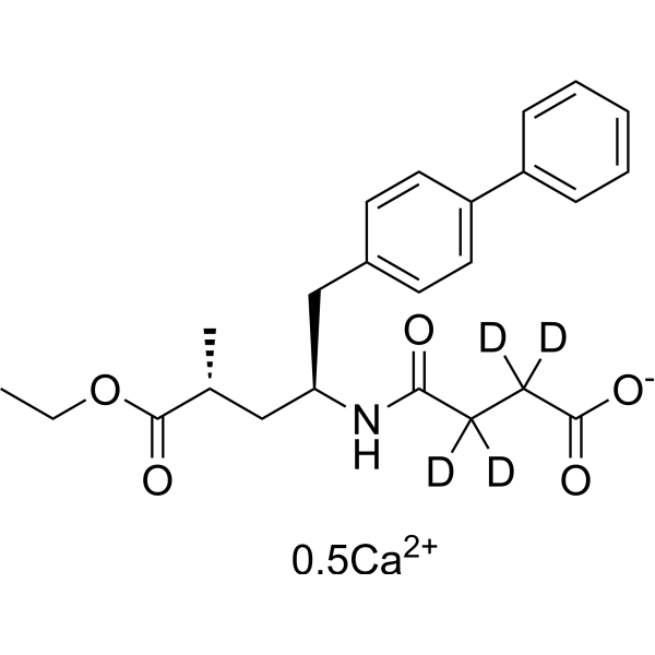 Sacubitril-d<sub>4</sub> hemicalcium salt Chemical Structure