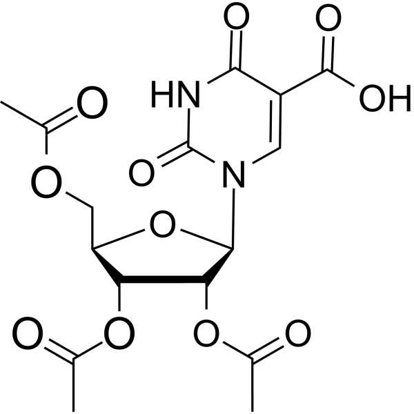 (2’,3’,5’-Tri-O-acetyl)uridine 5-carboxylic acid Chemical Structure