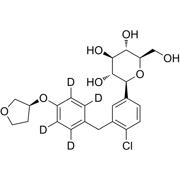 Empagliflozin-d<sub>4</sub> Chemical Structure