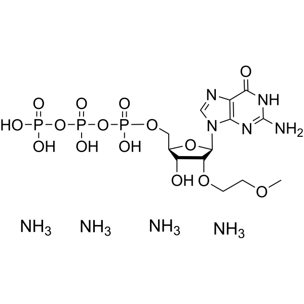 2’-O-(2-Methoxyethyl)guanosine 5’-triphosphate ammonium Chemical Structure