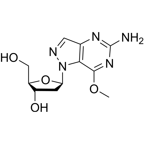 6-Amino-4-methoxy-<em>1</em>-(2-deoxy-a-D-ribofuranosyl)-<em>1</em>H-pyrazolo[3,4-d]pyrimidine