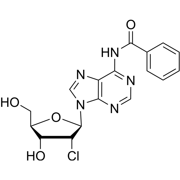 N6-Benzoyl-2’-chloro-2’-deoxyadenosine Chemical Structure