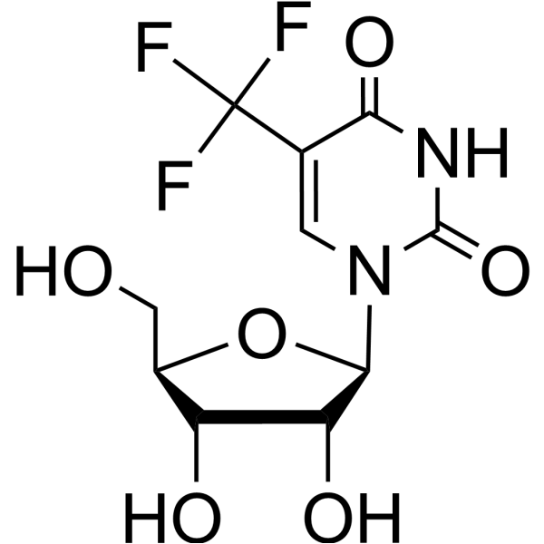 1-(b-D-Xylofuranosyl)-5-trifluoromethyluracil Chemical Structure