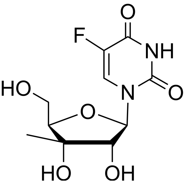 5-Fluoro-3’-beta-C-methyluridine Chemical Structure