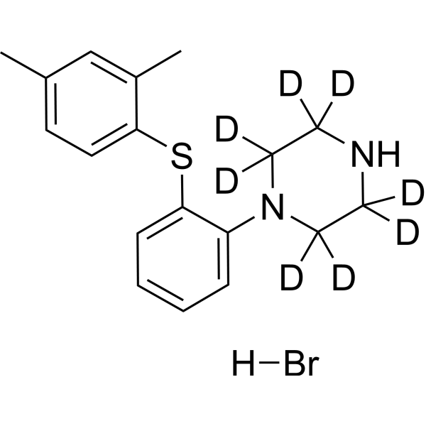 Vortioxetine-d<sub>8</sub> hydrobromide Chemical Structure