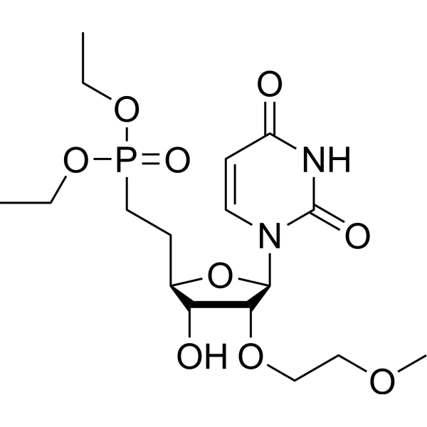 1-[6-(Diethoxyphosphinyl)-2-O-(2-methoxyethyl)-β-D-ribo-hexofuranosyl]uracil Chemical Structure