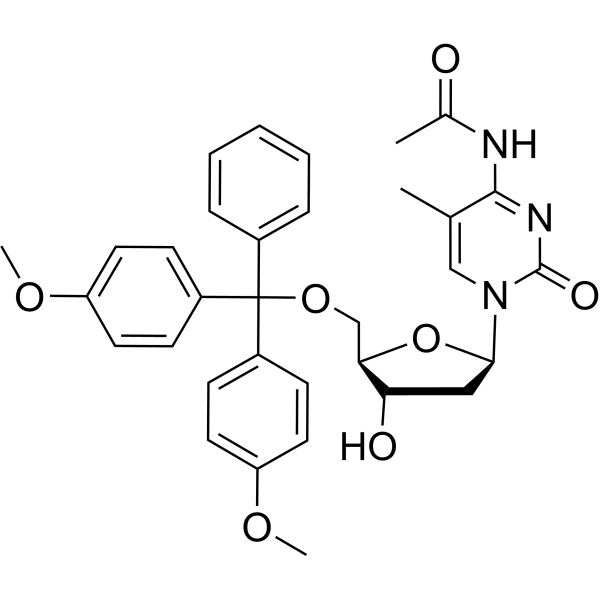 N4-Acetyl-5’-O-(4,4’-dimethoxytrityl)-5-methyl-2’-deoxycytidine Chemical Structure