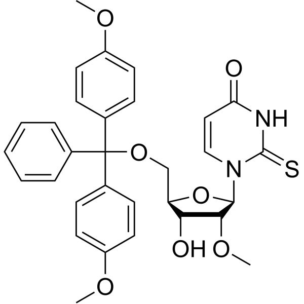 5'-O-(4,4'-Dimethoxytrityl)-2'-O-methyl-2-thiouridine Chemical Structure