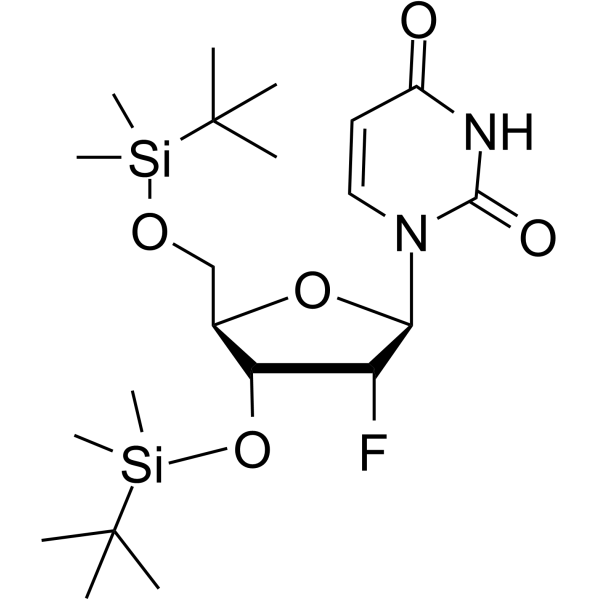 2’-Deoxy-2’-fluoro-3’,5’-bis-O-TBDMS-uridine Chemical Structure