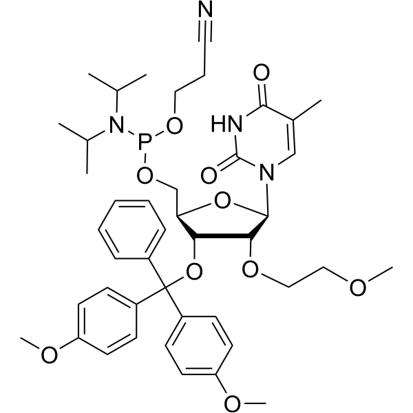 Rev 2’-O-MOE-5MeU-5’-amidite Chemical Structure