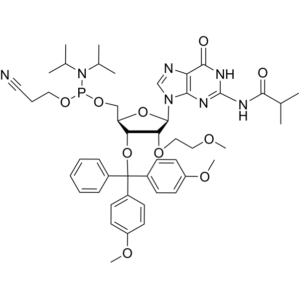 Rev 2’-O-MOE-G(iBu)-5’-amidite Chemical Structure