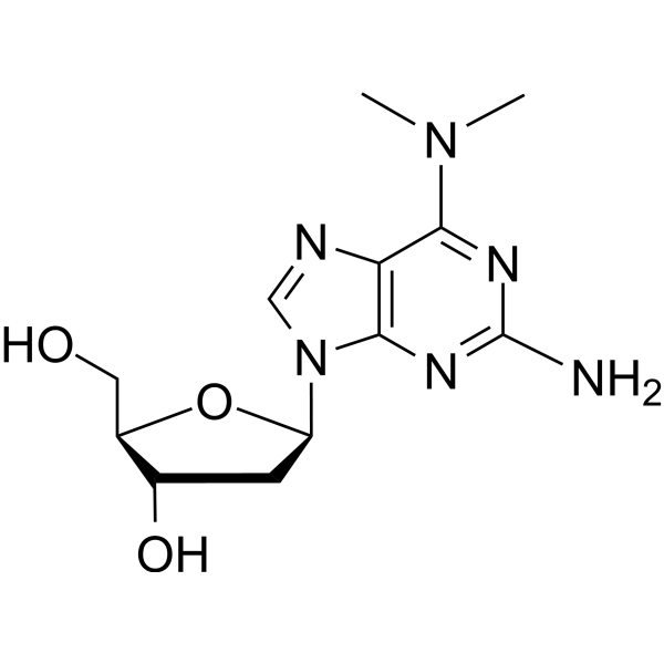 2-Amino-2’-deoxy-N6,N6-dimethyl-2’-adenosine Chemical Structure