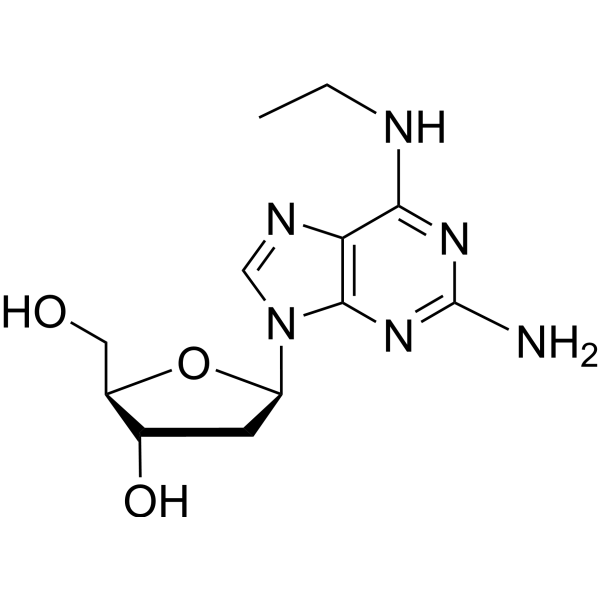 2-Amino-2’-deoxy-N6-ethyl-adenosine Chemical Structure