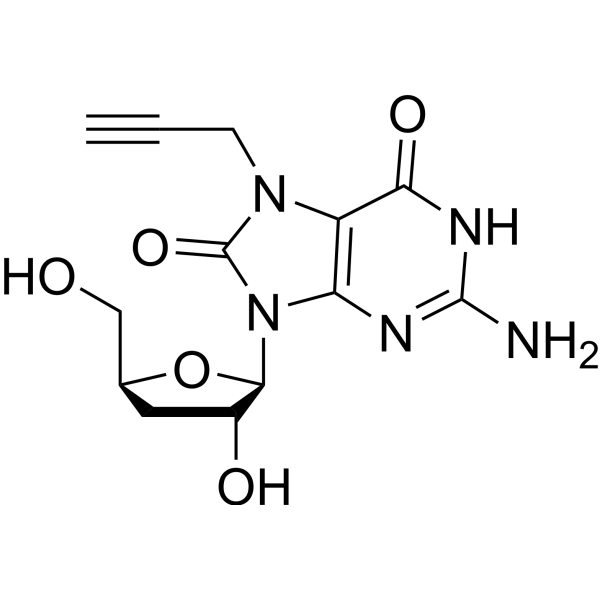 7,8-Dihydro-8-oxo-7-propargyl-3’-deoxy guanosine Chemical Structure