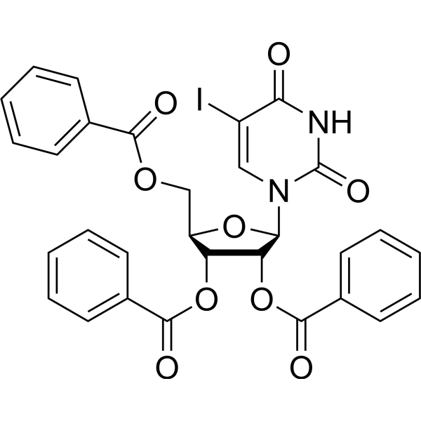2’,3’,5’-Tri-O-benzoyl-5-iodouridine Chemical Structure