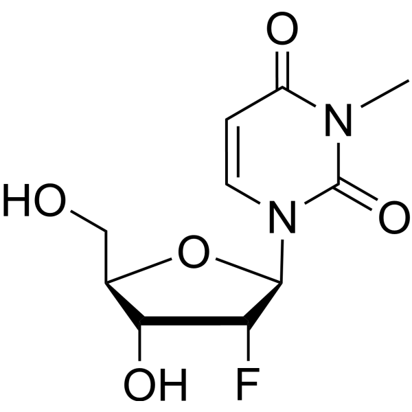 2’-Deoxy-2’-fluoro-N1-methyluridine Chemical Structure