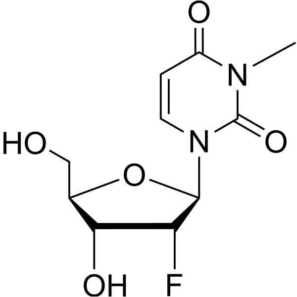 2’-Deoxy-2’-fluoro-ara-uridine Chemical Structure