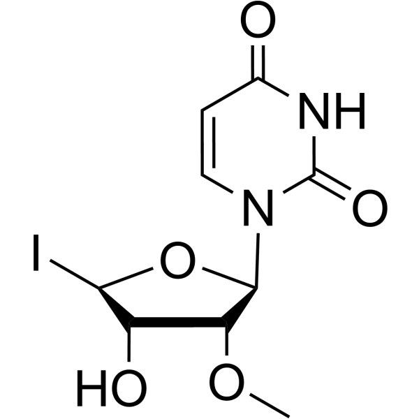 5’-Deoxy-5’-iodo-2’-O-methyluridine Chemical Structure