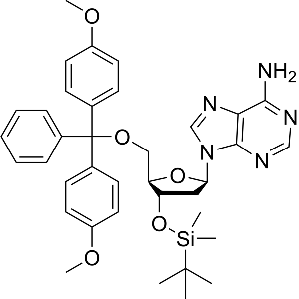 3'-O-tert-Butyldimethylsilyl-5'-O-DMT-2'-deoxyadenosine Chemical Structure