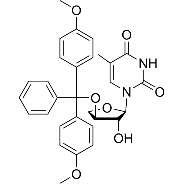 1-(3’-O-[4,4’-Dimethoxytrityl]-alpha-L-threofuranosyl)-thymine Chemical Structure