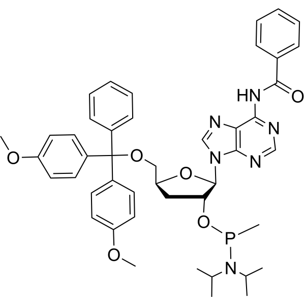 5’-DMTr-3’dA(Bz)-methylphosphonami dite Chemical Structure
