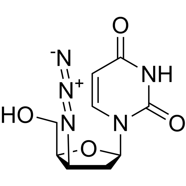 3'-beta-Azido-2',3'-dideoxyuridine Chemical Structure