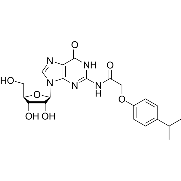 N-[2-[4-(1-Methylethyl)phenoxy]acetyl]guanosine Chemical Structure
