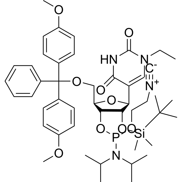 N1-Ethyl-2’-O-TBDMS-5’-O-DMTr-3’-phosphoramidite Chemical Structure