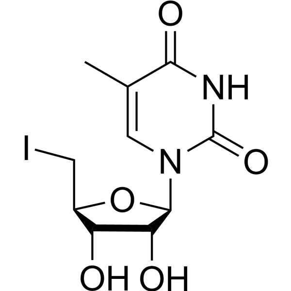 5′-Deoxy-5′-iodo-5-methyluridine Chemical Structure