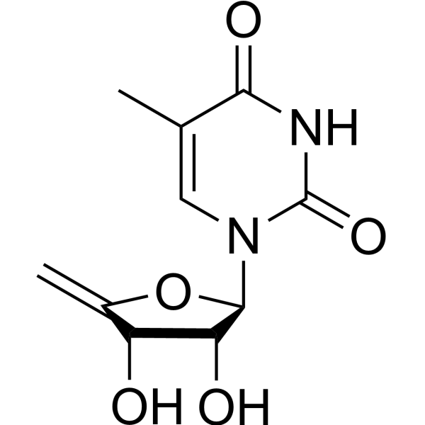 4′,5′-Didehydro-5′-deoxy-5-methyluridine Chemical Structure