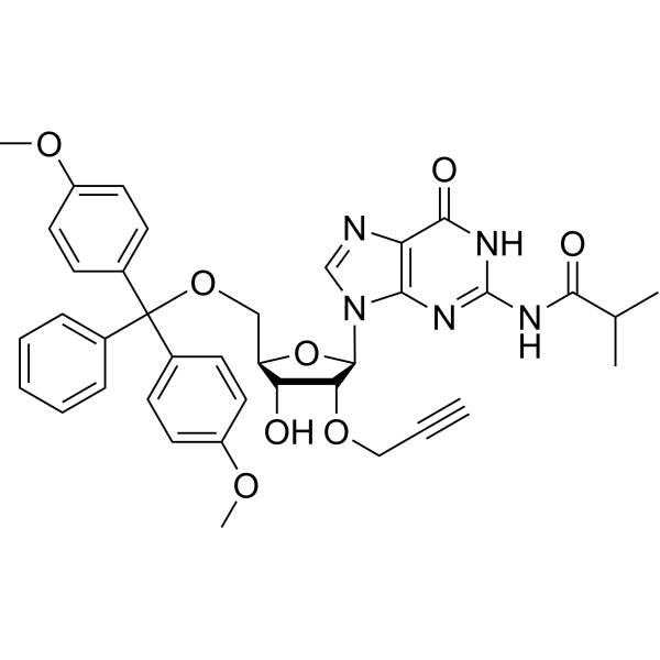5'-O-DMT-N2-isobutyryl-2'-O-propargylguanosine Chemical Structure