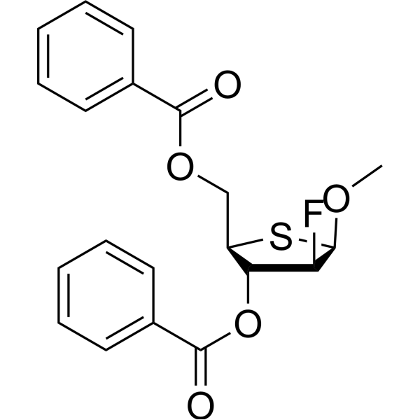<em>Methyl</em> 2-deoxy-<em>3</em>,5-di-O-benzoyl-2-fluoro-4-thio-beta-D-arabinopentofuranoside